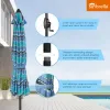 Patio Tree Patio 9Ft Market Umbrella Stripe With Sunbrella®, Outdoor Table Umbrella For Patio,Porch (Dolce Oasis)