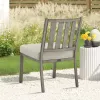 Peakhome Azur Outdoor Dining Armless Chairs With Sunbrella Cushions