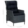 Outdoor Dining Set Dark Grey, Black