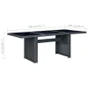 Outdoor Dining Set Dark Grey, Black