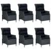 Outdoor Dining Set Dark Grey, Black