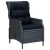Outdoor Dining Set Dark Grey, Black