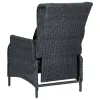 Outdoor Dining Set Dark Grey, Black