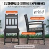 7 Pieces Patio Dining Set, Outdoor Rectangle Furniture Table and Chairs Set, All Weather Garden Furniture Table Sets, HIPS Patio Conversation Set