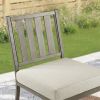 Peakhome Azur Outdoor Dining Armless Chairs With Sunbrella Cushions