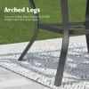 Azur Patio Aluminum Round 60" Dining Table With Removable Lazy Susan For 6 Person
