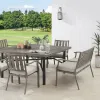 Peakhome Azur Patio Aluminum Bench With Sunbrella® Cushions