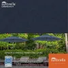 Patio Tree 9Ft Manual-Tilted Patio Round Market Umbrella With Crank Handle And Sunbrella® Fabric (Canvas Navy)