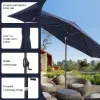 Patio Tree 9Ft Manual-Tilted Patio Round Market Umbrella With Crank Handle And Sunbrella® Fabric (Canvas Navy)