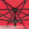 Patio Tree 9Ft Manual-Tilted Outdoor Patio Umbrella With Crank Handle And Sunbrella® Fabric (Jockey Red)
