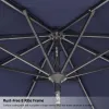 Patio Tree 9Ft Manual-Tilted Patio Round Market Umbrella With Crank Handle And Sunbrella® Fabric (Canvas Navy)