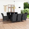 Outdoor Dining Set Dark Grey