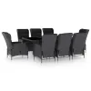 Outdoor Dining Set Dark Grey