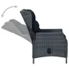 Outdoor Dining Set Dark Grey