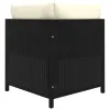 9 Piece Patio Lounge Set with Cushions Poly Rattan Black