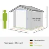 9' x 6' Metal Storage Shed - Dark Gray, Garden Tool House, 2 Sliding Doors, 4 Air Vents, Ideal for Backyard, Patio & Lawn | Shop
