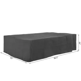97" x 65" x 26" Weatherproof Outdoor Sectional Patio Furniture Cover with Ultimate Weather Protection, Grey