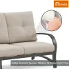 Chamber Aluminum 3-Seater Patio Sofa With Sunbrella® Cushions