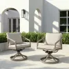 Amalfi 360° Swivel Rocking Aluminum Patio Dining Chair Set of 2