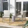 Peakhome Amario 2-Piece Patio Aluminum Dining Chairs With Sunbrella® Cushions
