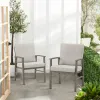 Peakhome Amario 2-Piece Patio Aluminum Dining Chairs With Sunbrella® Cushions