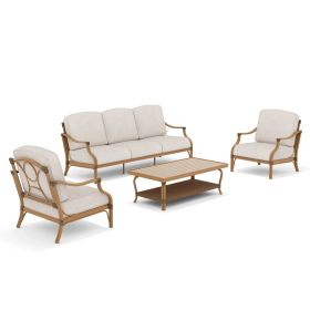 Arcadia Outdoor Sofa And 2 Chairs With Coffee Table