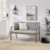 Peakhome Azur Patio Aluminum Bench With Sunbrella® Cushions
