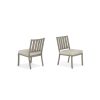 Peakhome Azur Outdoor Dining Armless Chairs With Sunbrella Cushions