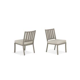 Peakhome Azur Outdoor Dining Armless Chairs With Sunbrella Cushions