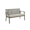 Peakhome Azur Patio Aluminum Bench With Sunbrella® Cushions