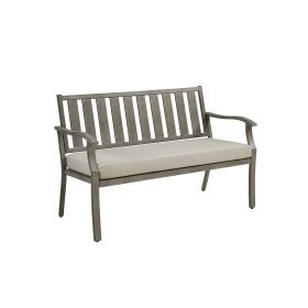 Peakhome Azur Patio Aluminum Bench With Sunbrella® Cushions