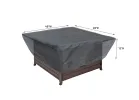 Fire Pit Cover Square 42"-48" - 49''Wx49''Dx12''H - Mercury