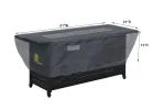 Fire Pit Cover Rectangle 50x30 - 51''Wx31''Dx12''H - Mercury