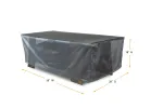 Coffee table Cover - 56" W x 28" D x 18" H - Mercury