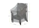 Premium Heavy-Duty Small Chair Cover - 3-Layer Water & UV-Resistant, Platinum Series, 25.5"W x 28"D x 29''/42"H for Outdoor Patio Furniture