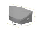 Premium Heavy-Duty Circular Sofa Cover - 3-Layer Water & UV-Resistant, Platinum Series, 86''/44''Wx36''Dx32''H for Outdoor Patio Furniture
