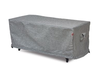 Premium Heavy-Duty Rectangular Fire Table Cover - 3-Layer Water & UV-Resistant, Platinum Series, 53"W x 33"D x 25"H for Outdoor Patio Furniture
