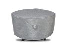 Premium Heavy-Duty Round Fire Table Cover, Platinum Series, 36.5'Dia'x25''H