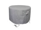 Premium Heavy-Duty Round Fire Table Cover - 3-Layer Water & UV-Resistant, Platinum Series, 53"Dia x 25"H for Outdoor Patio Furniture