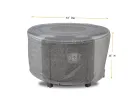 Premium Heavy-Duty Round Fire Table Cover - 3-Layer Water & UV-Resistant, Platinum Series, 53"Dia x 25"H for Outdoor Patio Furniture