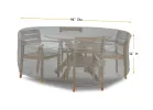 Premium Heavy-Duty Round Dining Set Cover - 3-Layer Water & UV-Resistant, Platinum Series, 94''Dia x 32"H for Outdoor Patio Furniture