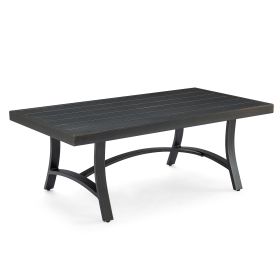 Chamber Patio Aluminum Coffee Table With Half Arc Bottom