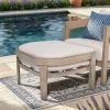 Harmonti 6 Pieces Teak Finish Aluminum Patio Swivel Furniture Set With Ottoman