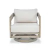 Harmonti 4 Pieces Modern Patio Swivel Furniture Set With Round Concrete Table