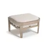 Harmonti 6 Pieces Teak Finish Aluminum Patio Swivel Furniture Set With Ottoman