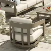 Peakhome Harmonti Patio 3-Piece Aluminum Swivel Conversation Set With Side Table