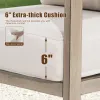 Peakhome Harmonti Outdoor Aluminum Swivel Club Chair With Cushions Set Of 2