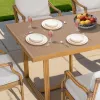Arcadia 6 Person Patio Aluminum Rectangular Dining Set