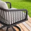 Asheville Patio Rectangular Dining Table And 6 Swivel Chair