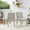 Peakhome Azur Outdoor Dining Armless Chairs With Sunbrella Cushions